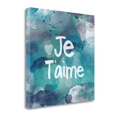 "Je Taime" By Linda Woods, Fine Art Giclee Print on Gallery Wrap Canvas, Ready to Hang