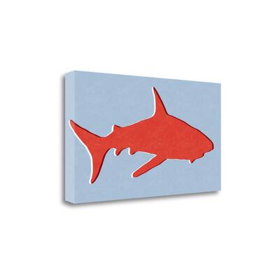 "Shark I" By Linda Woods, Fine Art Giclee Print on Gallery Wrap Canvas, Ready to Hang