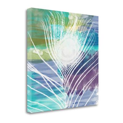 "Peacock I" By Linda Woods, Fine Art Giclee Print on Gallery Wrap Canvas, Ready to Hang