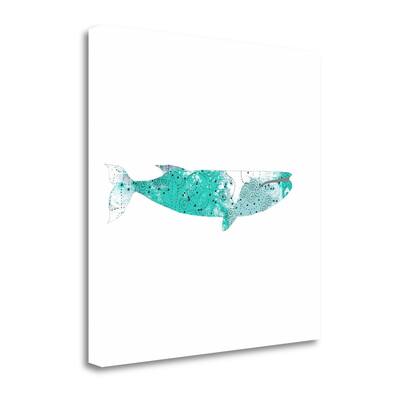 "Blue Whale" By Sarah Ogren, Fine Art Giclee Print on Gallery Wrap Canvas, Ready to Hang
