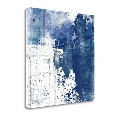 "Navy Abstract I" By Sarah Ogren, Fine Art Giclee Print on Gallery Wrap Canvas, Ready to Hang