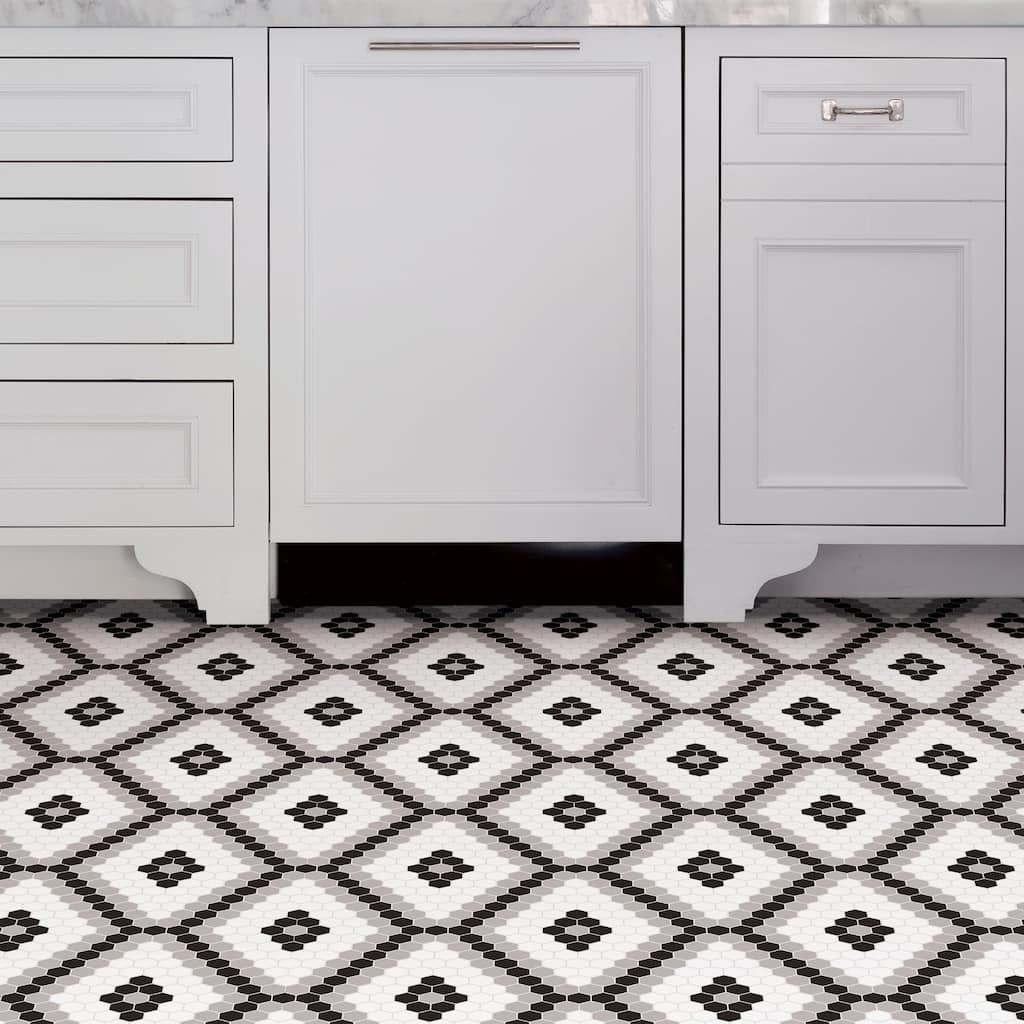 Grant, Peel & Stick Leyton Floor Tiles