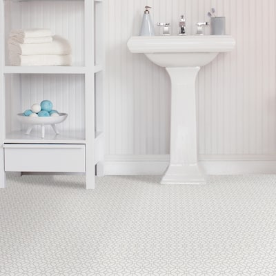 Pierce, Peel & Stick Lattice Floor Tiles