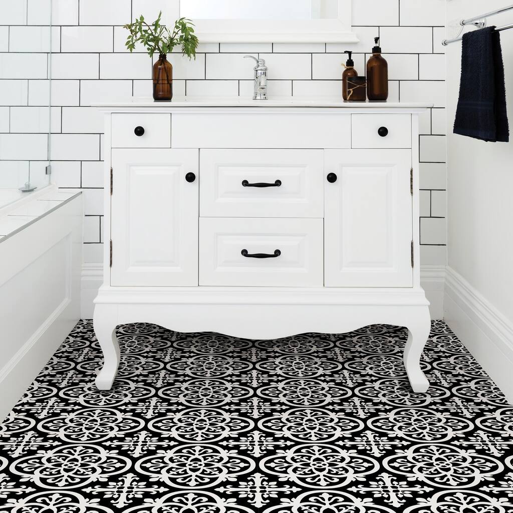 Washington, Peel & Stick Gothic Floor Tiles