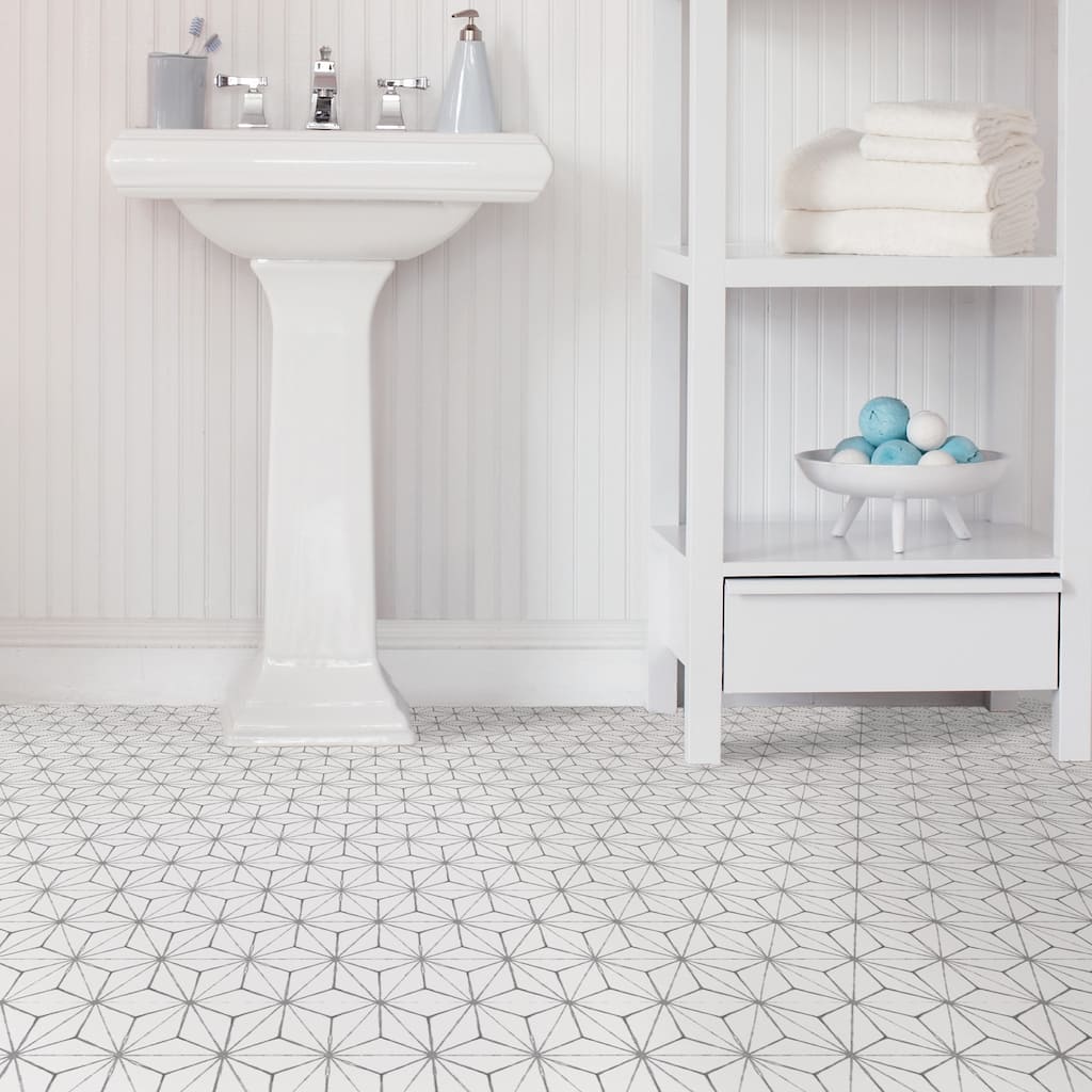 Monroe, Peel & Stick Kikko Floor Tiles