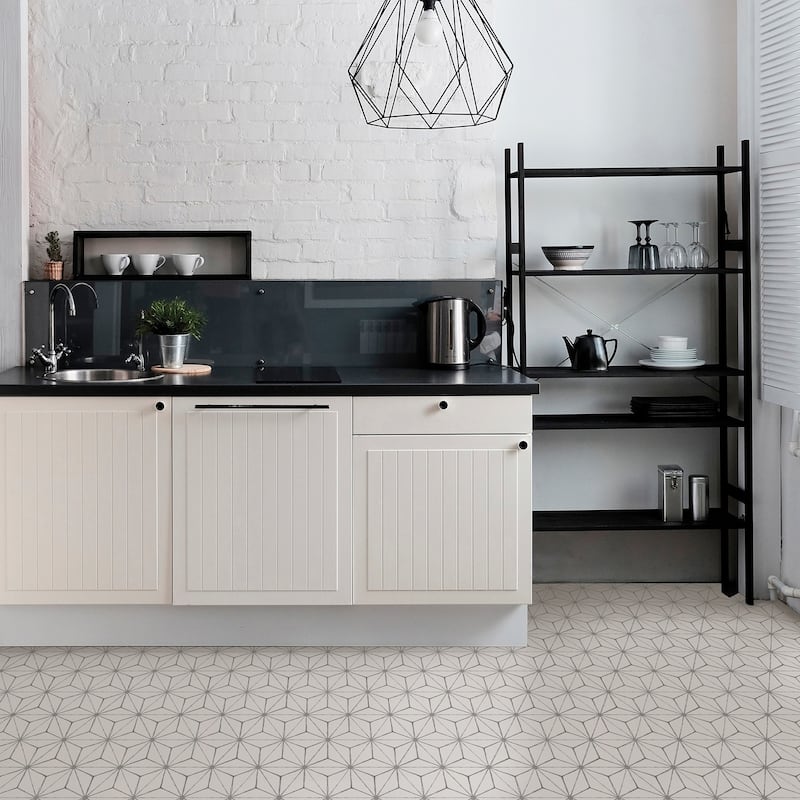 Monroe, Peel & Stick Kikko Floor Tiles