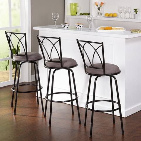 Simple Living Jenson Adjustable Height Swivel Stools (Set of 3)