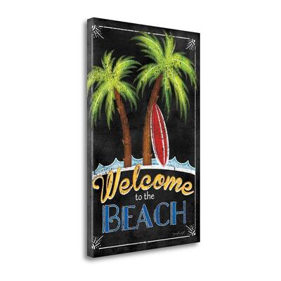 "Welcome To The Beach" By Jennifer Pugh, Giclee Print on Gallery Wrap Canvas