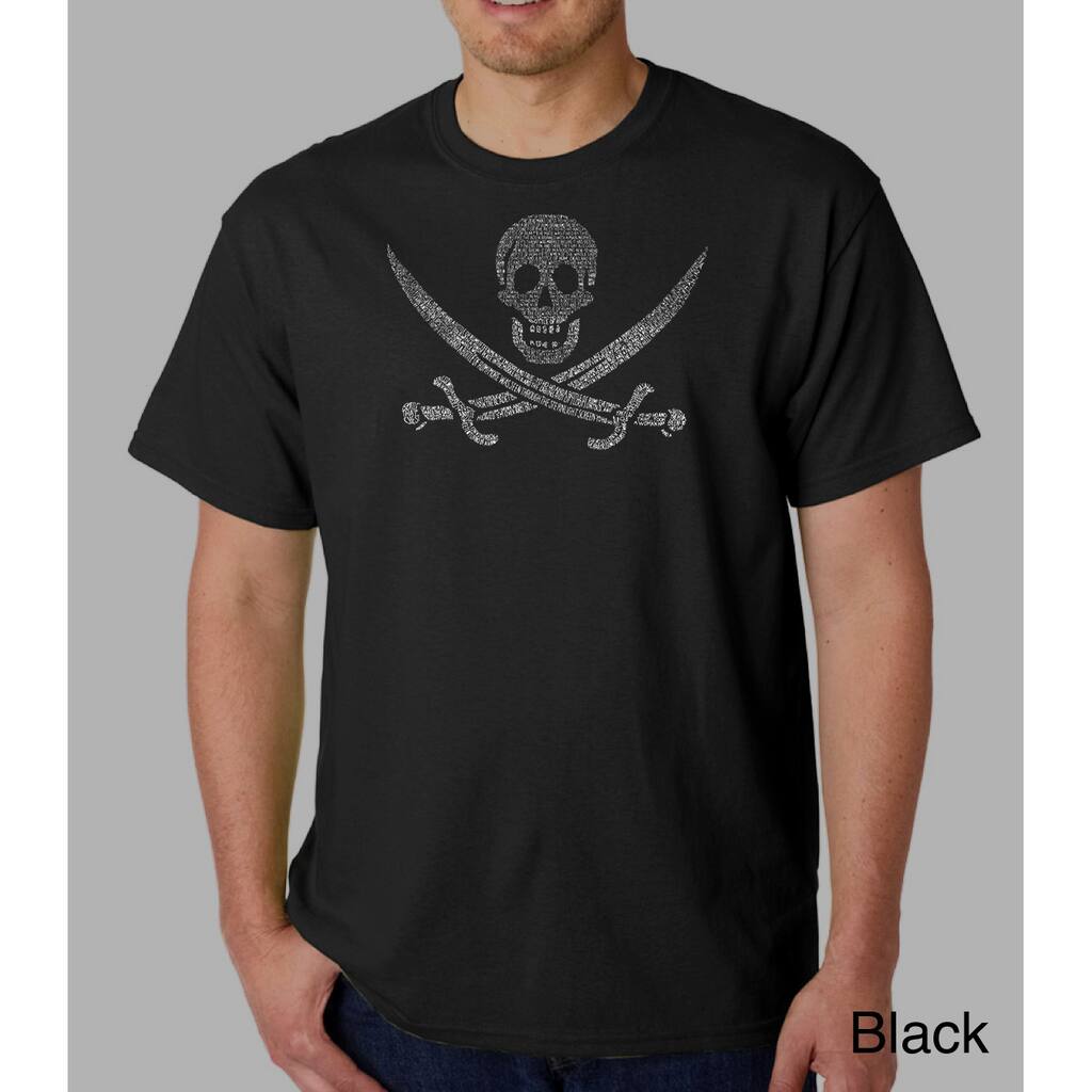 Los Angeles Pop Art Men's Pirate Flag Jolly Roger T-shirt