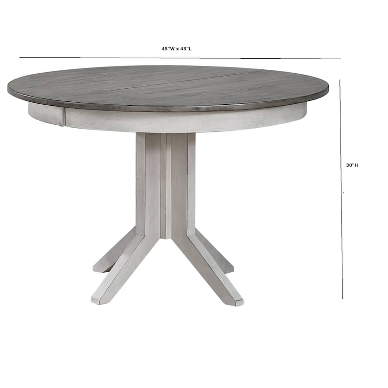 The Gray Barn Avalon 7-piece Contemporary Dining Set in Stormy White and Ash