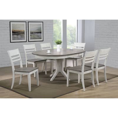 The Gray Barn Avalon 7-piece Contemporary Dining Set in Stormy White and Ash