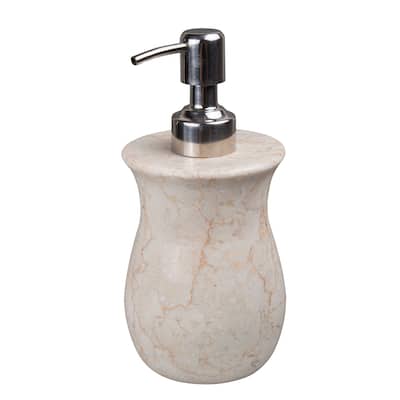 Creative Home Vase Collection Champagne Marble Liquid Soap, Lotion Dispenser - Beige