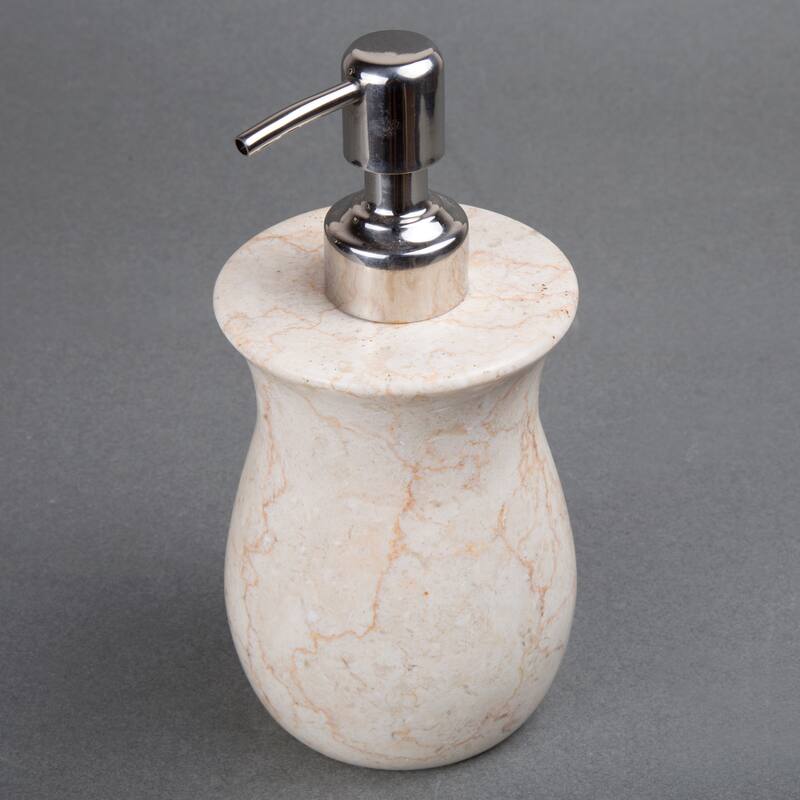 Creative Home Vase Collection Champagne Marble Liquid Soap Dispenser, Lotion Dispenser - Beige