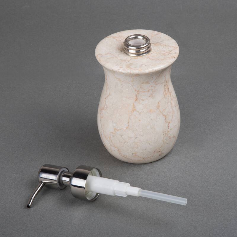 Creative Home Vase Collection Champagne Marble Liquid Soap Dispenser, Lotion Dispenser - Beige