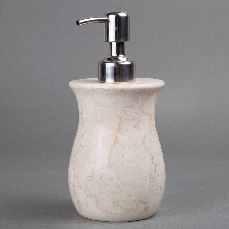 Creative Home Vase Collection Champagne Marble Liquid Soap Dispenser, Lotion Dispenser - Beige