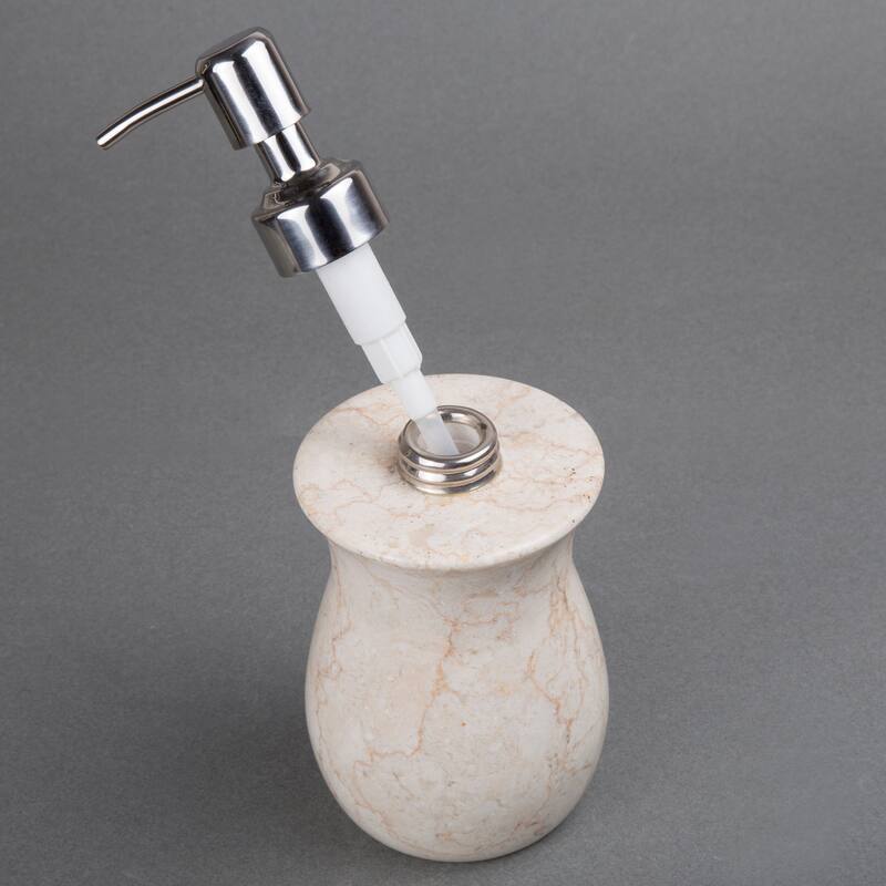 Creative Home Vase Collection Champagne Marble Liquid Soap Dispenser, Lotion Dispenser - Beige