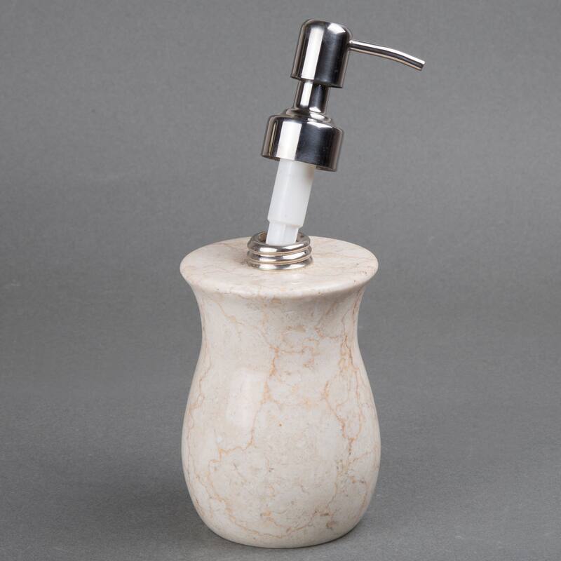 Creative Home Vase Collection Champagne Marble Liquid Soap Dispenser, Lotion Dispenser - Beige