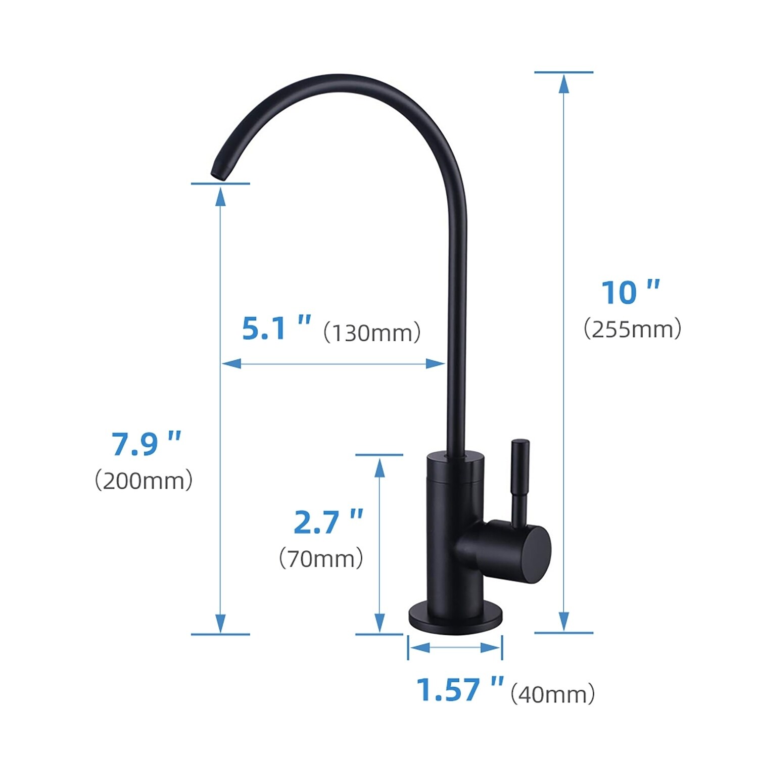 Shop Kitchen Water Faucet Stainless Steel Lead Matte Black Finish