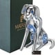 preview thumbnail 1 of 5, Matashi Home Decorative Tabletop Showpiece Chrome Plated Silver Dog with Blue Crystals