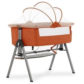 Dream On Me Lotus Bassinet & Bedside Sleeper in Rust