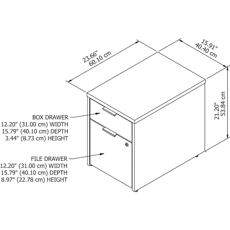 Jamestown 2 Drawer File Cabinet by Bush Business Furniture - Assembled