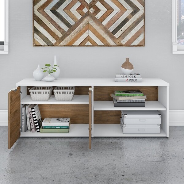 Jamestown Low Storage Cabinet with Doors by Bush Business