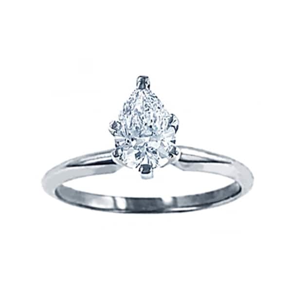 Shop Classicdiamondhouse Women S 0 9 Ct Pear Cut Diamond Wedding