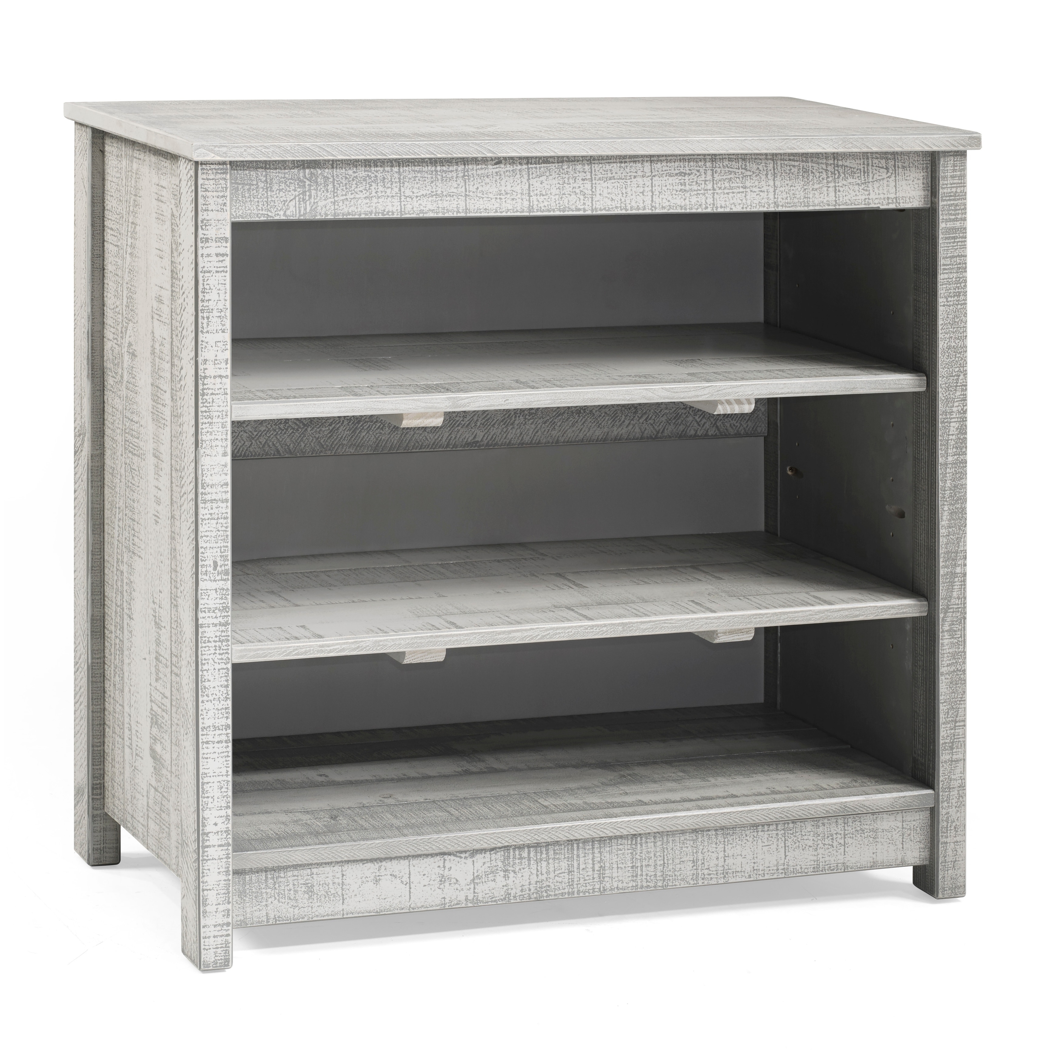 trestle 3 shelf bookcase white