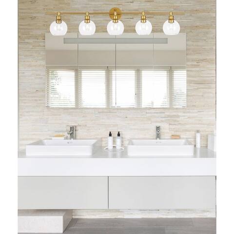 Camille 5-Light Clear Glass Wall Sconce