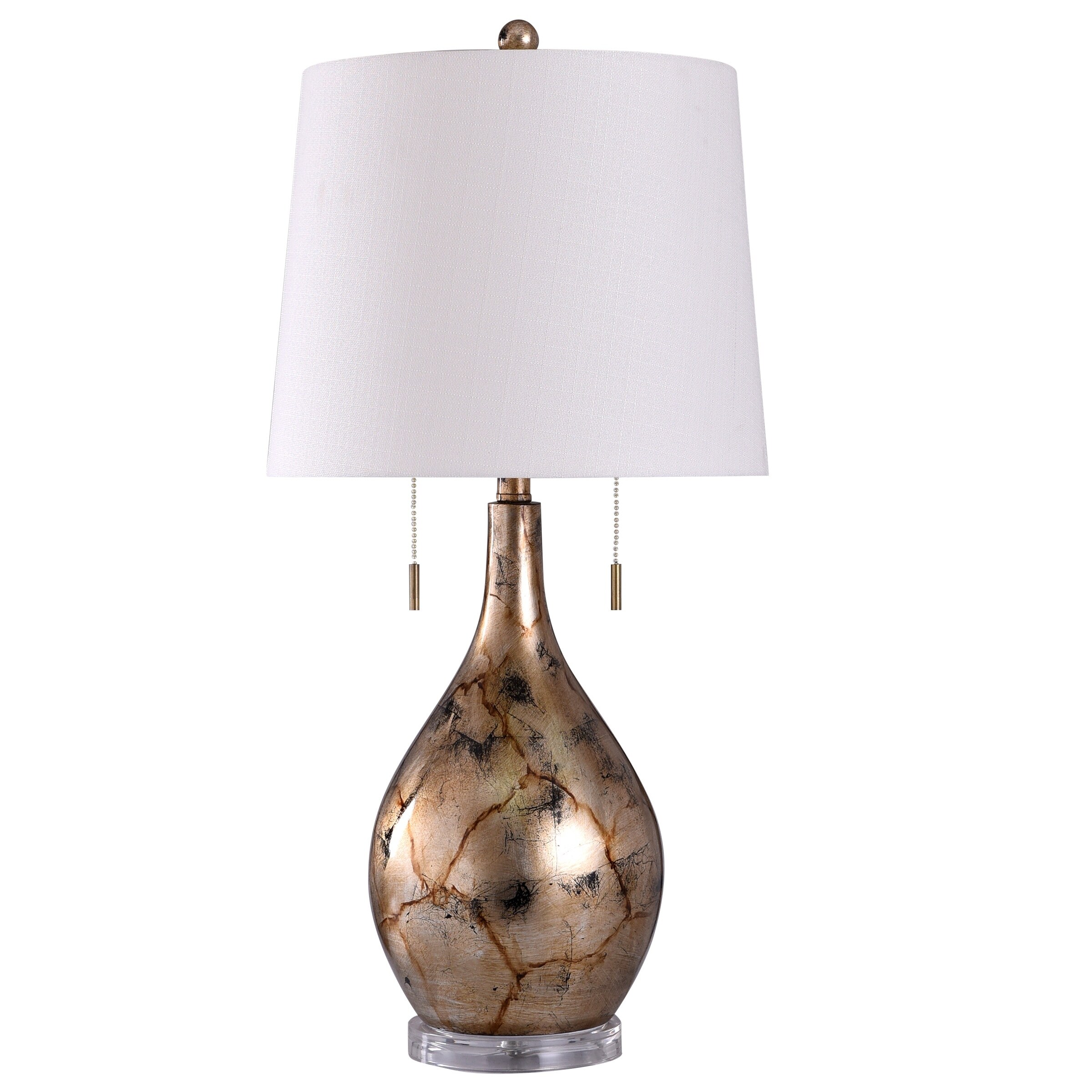 white tapered lamp shade
