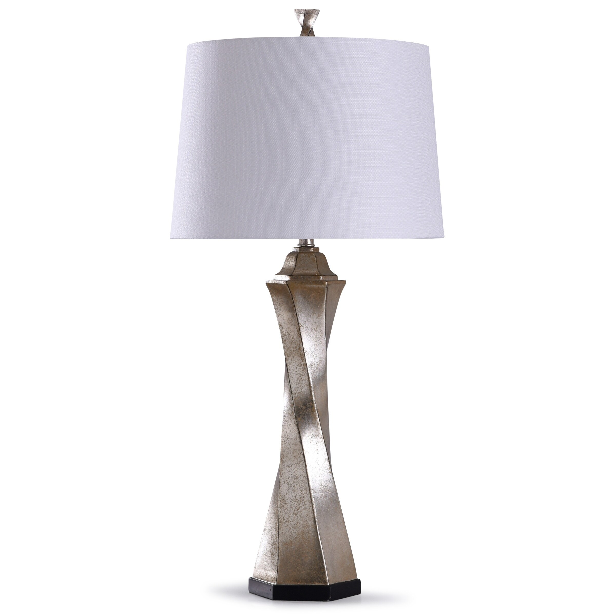 white tapered lamp shade