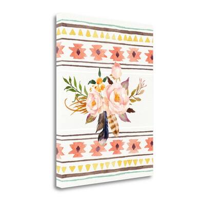 "Tribal Flowers And Pattern" By Tara Moss, Giclee Print on Gallery Wrap Canvas