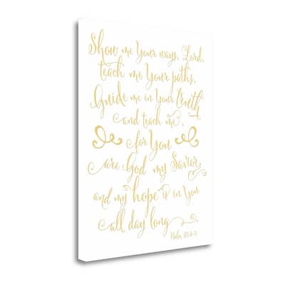 "Psalm 25: 4 - 5" By Tara Moss, Fine Art Giclee Print on Gallery Wrap Canvas, Ready to Hang