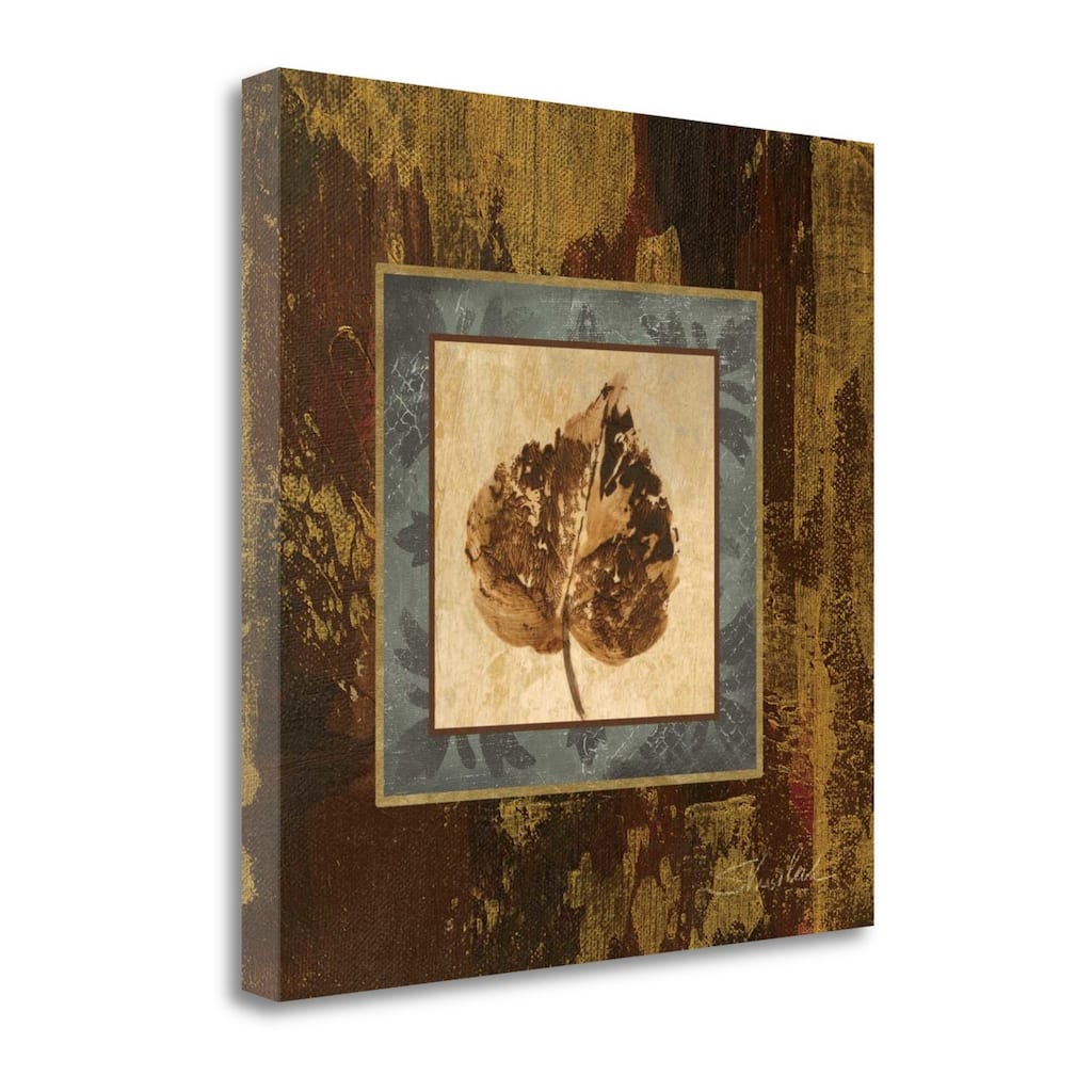 "Autumn Leaf Square I" By Silvia Vassileva, Giclee Print on Gallery Wrap Canvas