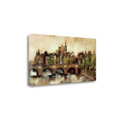 "Paris Bridge II Spice" By Silvia Vassileva, Giclee Print on Gallery Wrap Canvas
