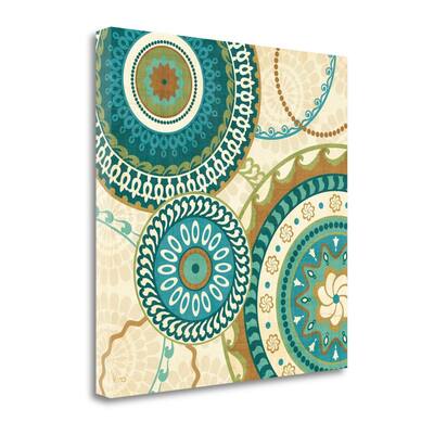 "Owl Forest Suzani I" By Veronique Charron, Giclee Print on Gallery Wrap Canvas