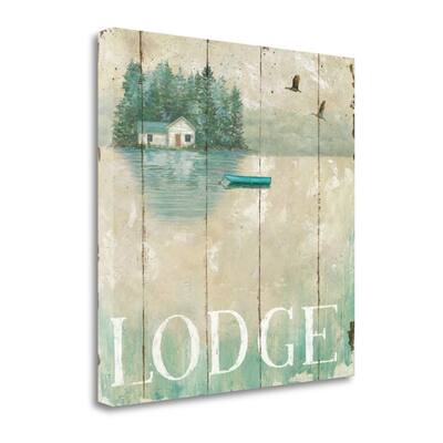 "Waterside Lodge II" By Daphne Brissonnet, Giclee Print on Gallery Wrap Canvas