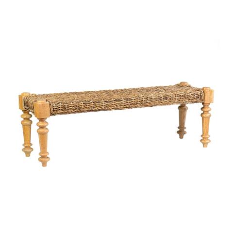 East at Main Baldwin Rattan Bench, Natural Abaca