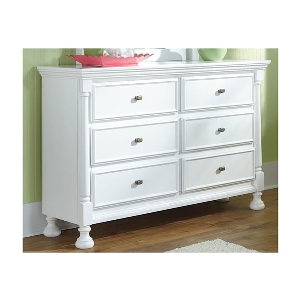 Kaslyn White Cottage Styling 6-Drawer Dresser