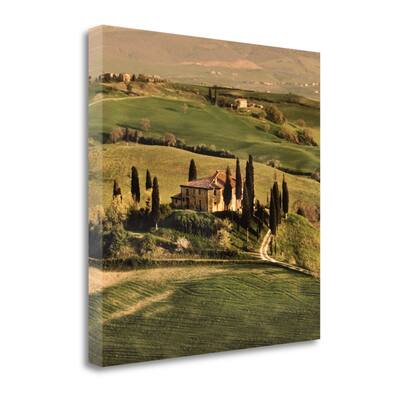 "Tuscan VIlla" By Elizabeth Carmel, Fine Art Giclee Print on Gallery Wrap Canvas, Ready to Hang