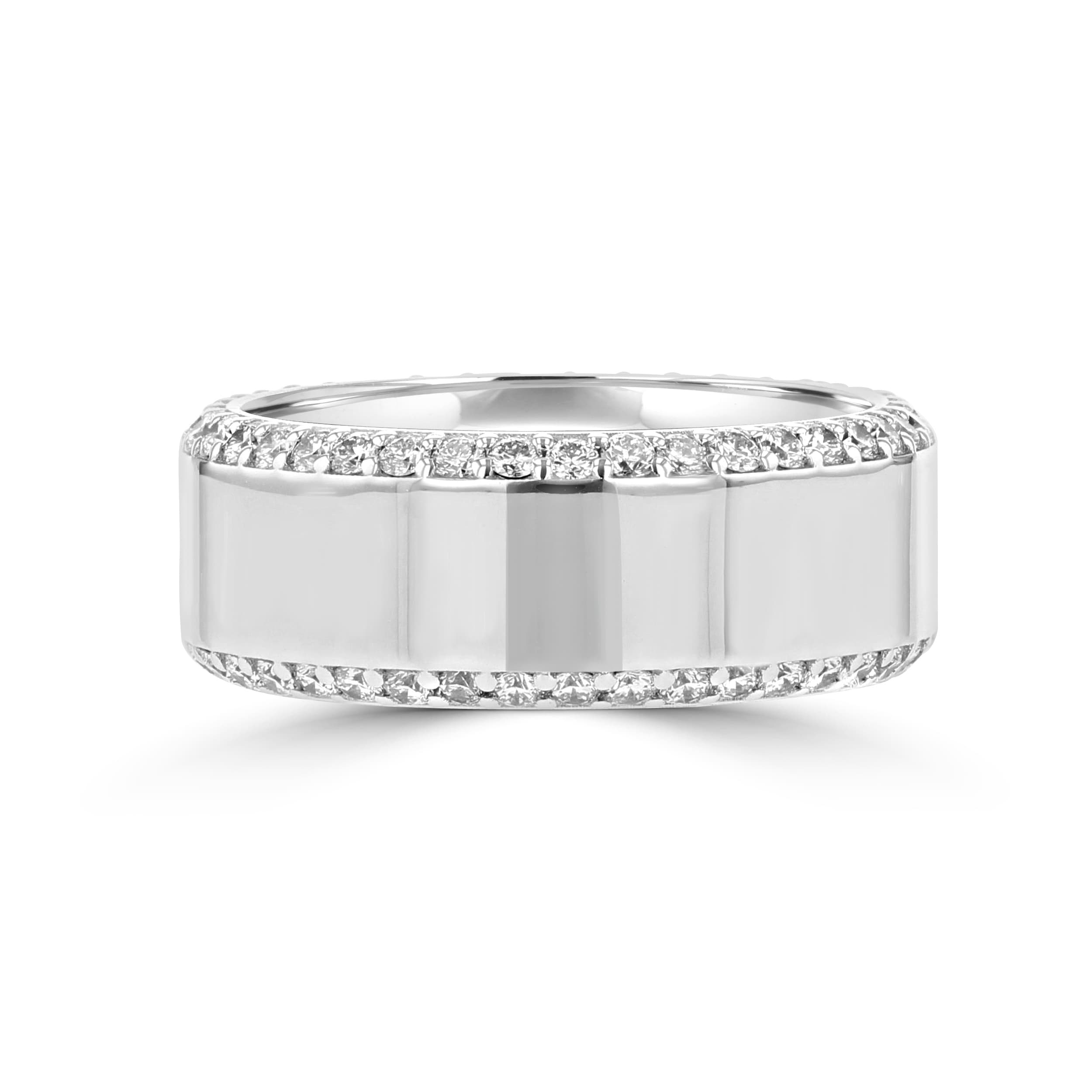 Mens moissanite sale wedding bands