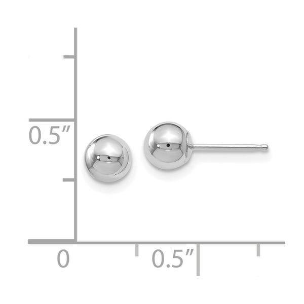 14K Yellow Gold Polished 5mm Ball Post Earrings