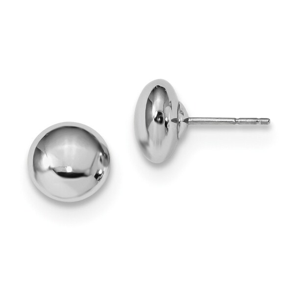 white gold post earrings