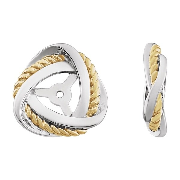14k yellow gold earring jackets