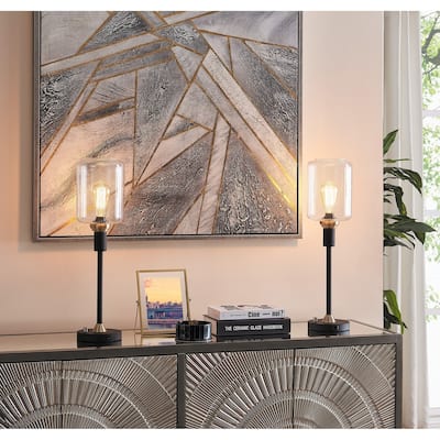 Carbon Loft Bohman Two-tone Table Lamp Set