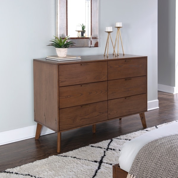 brown mid century modern dresser