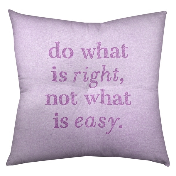 Quotes Handwritten Do What is Right Quote Floor Pillow - Square Tufted