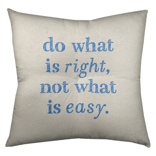 Quotes Handwritten Do What Is Right Quote Floor Pillow - Square Tufted ...