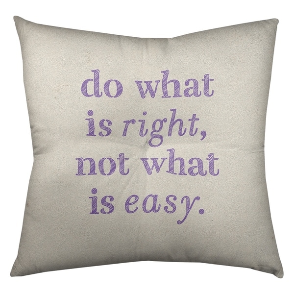 Quotes Handwritten Do What is Right Quote Floor Pillow - Square Tufted ...