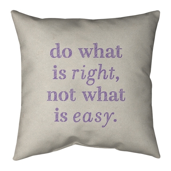 Quotes Handwritten Do What is Right Quote Floor Pillow - Standard